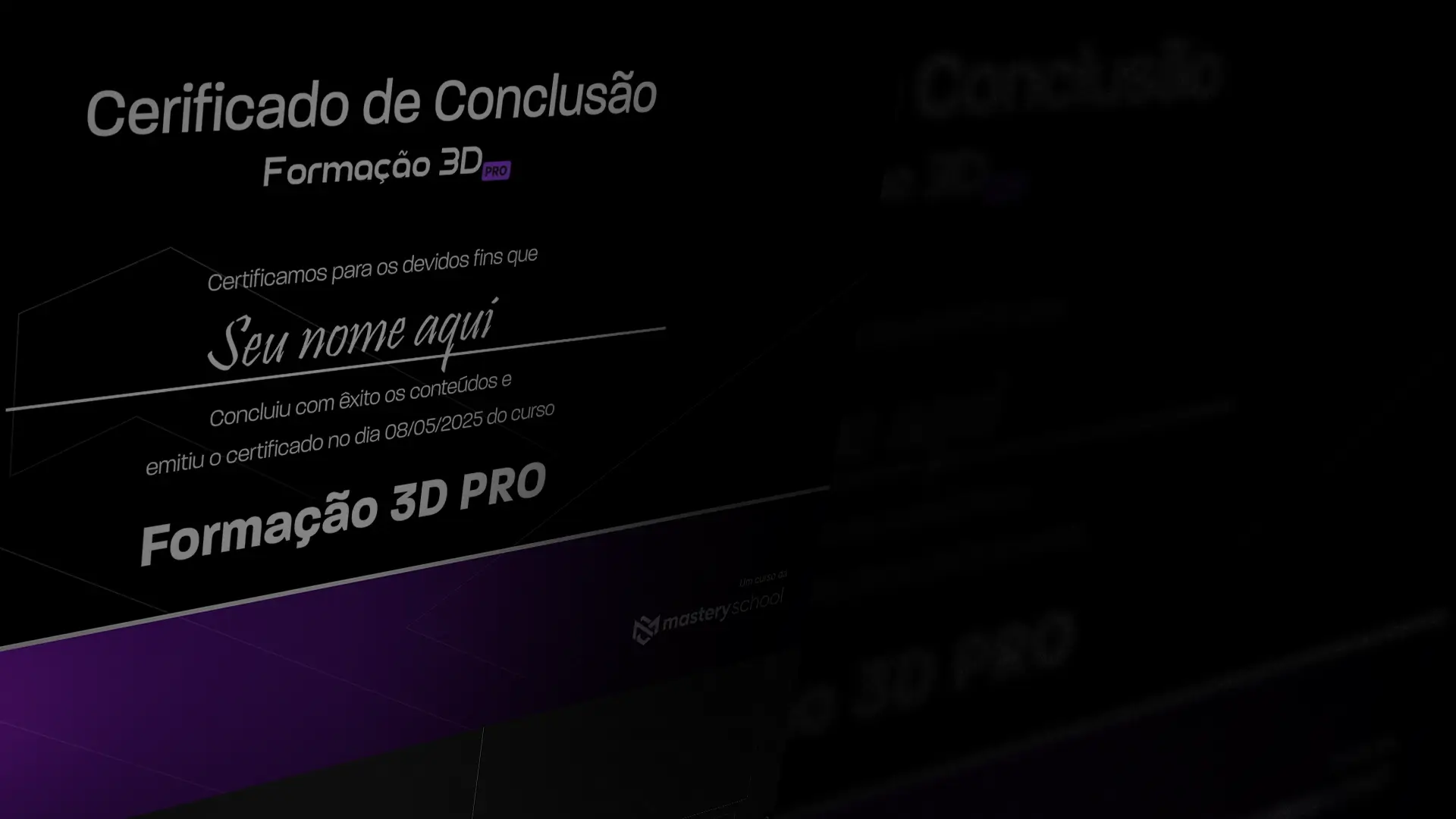 Certificação Formação 3D PRO